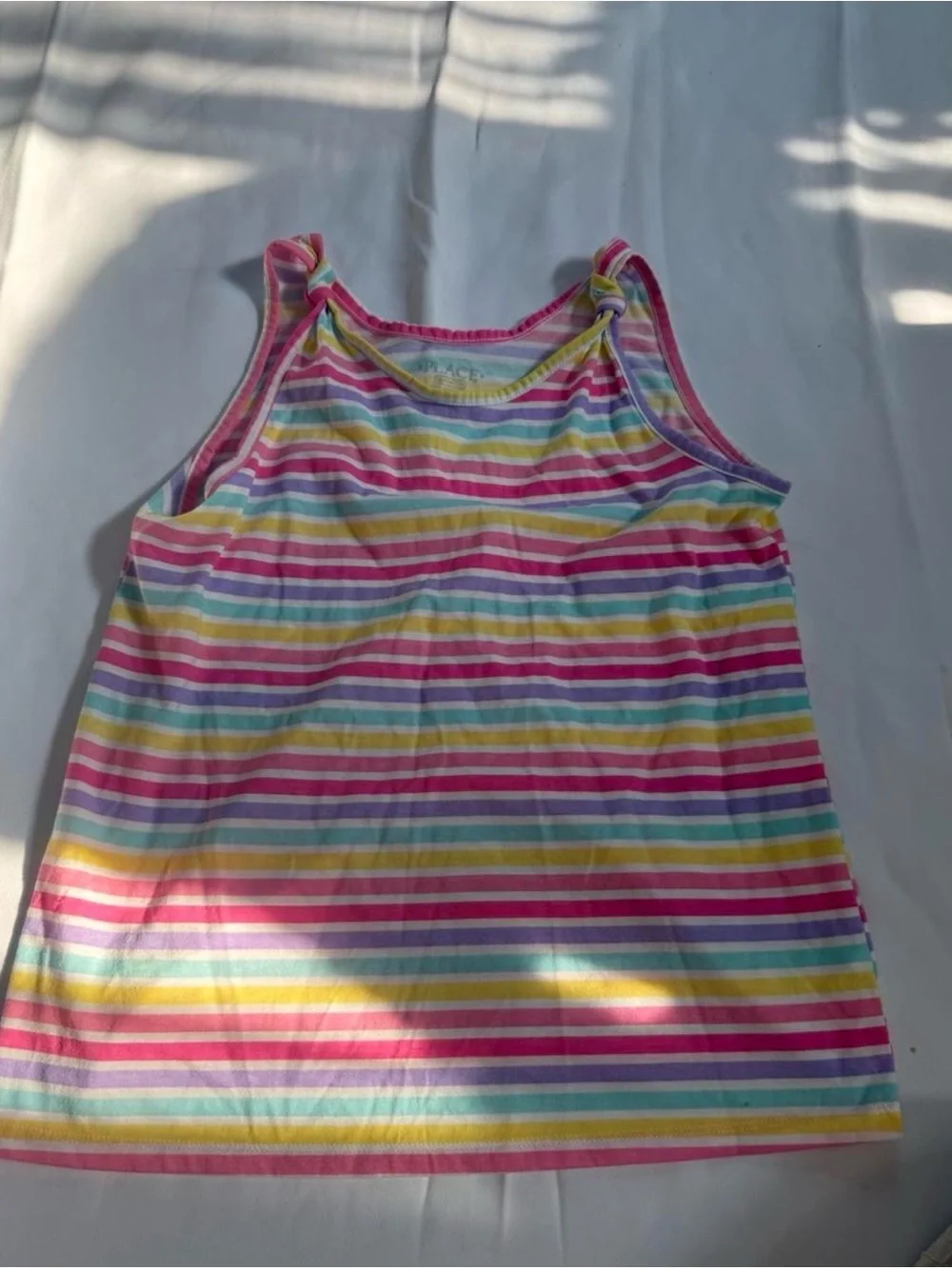 The Children's Place Multicolor Striped Tank Top - Pink, Yellow, Blue, Purple